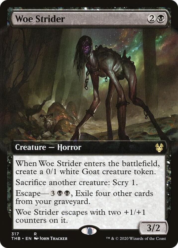Woe Strider (Extended Art) 317 card from Theros Beyond Death