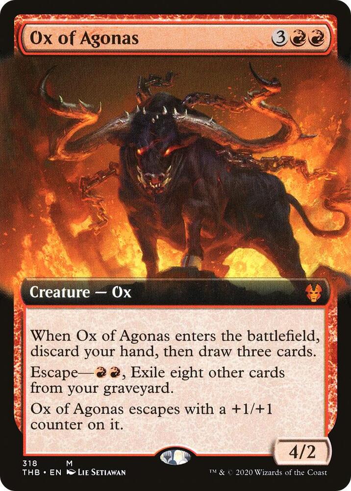 Ox of Agonas (Extended Art) 318 card from Theros Beyond Death