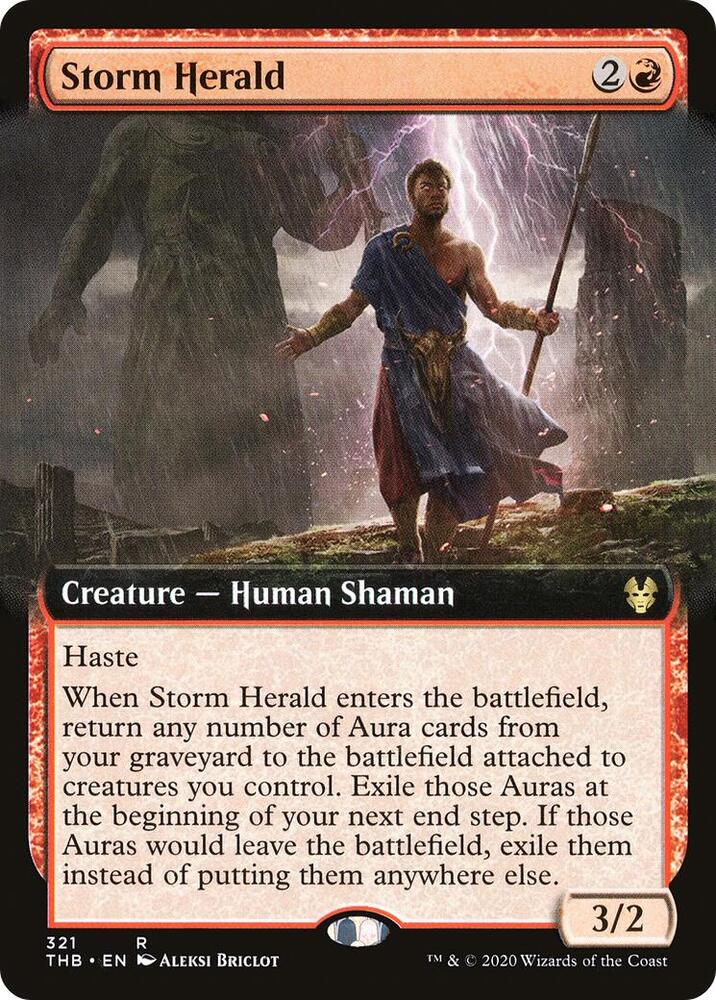 Storm Herald (Extended Art) 321 card from Theros Beyond Death