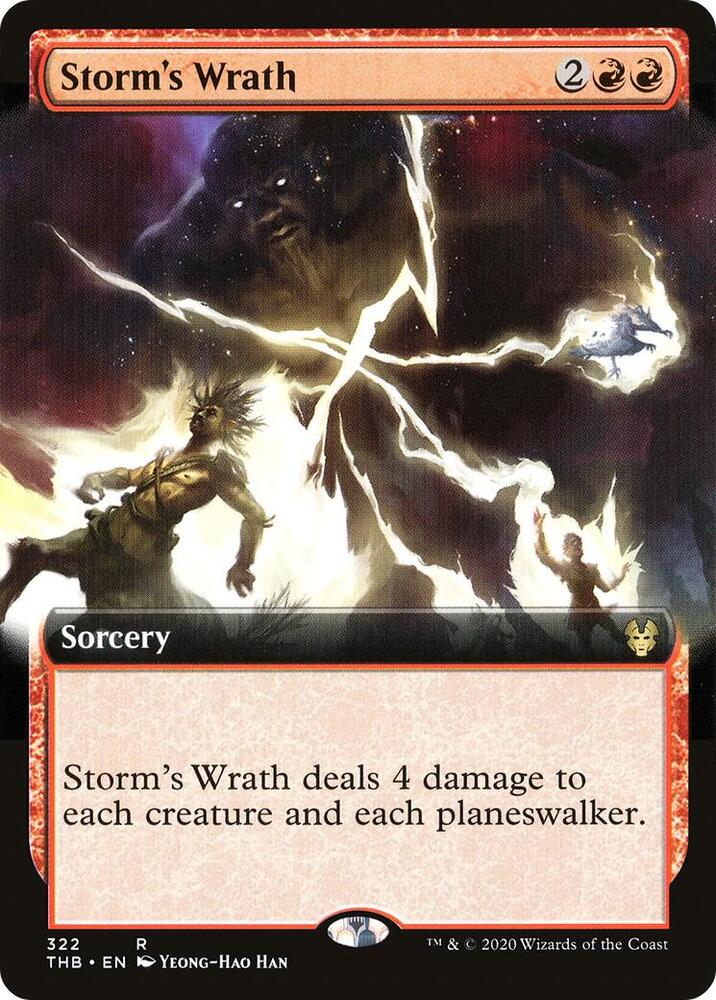 Storm's Wrath (Extended Art) 322 card from Theros Beyond Death