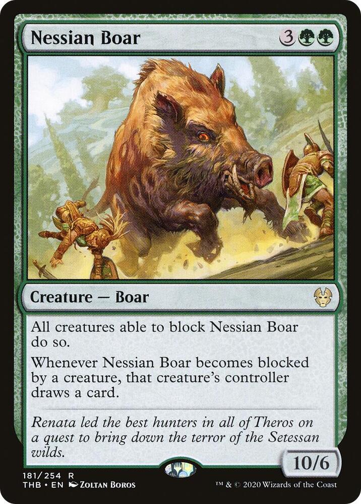 Nessian Boar 181 card from Theros Beyond Death