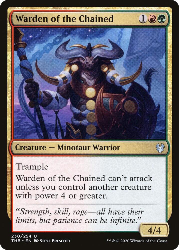 Warden of the Chained 230 card from Theros Beyond Death