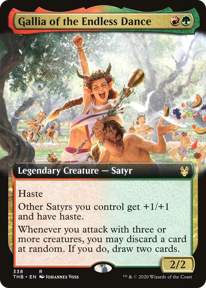 Gallia of the Endless Dance (Extended Art) 338 card from Theros Beyond Death