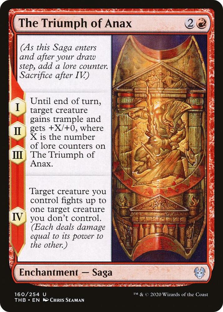The Triumph of Anax 160 card from Theros Beyond Death
