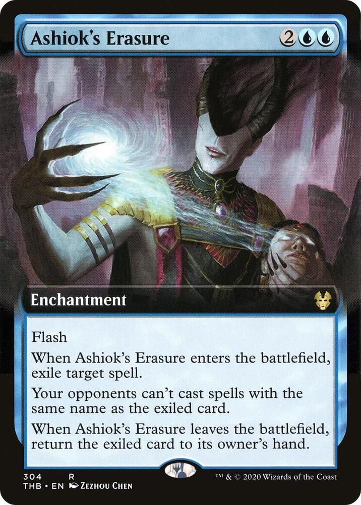 Ashiok's Erasure (Extended Art) 304 card from Theros Beyond Death