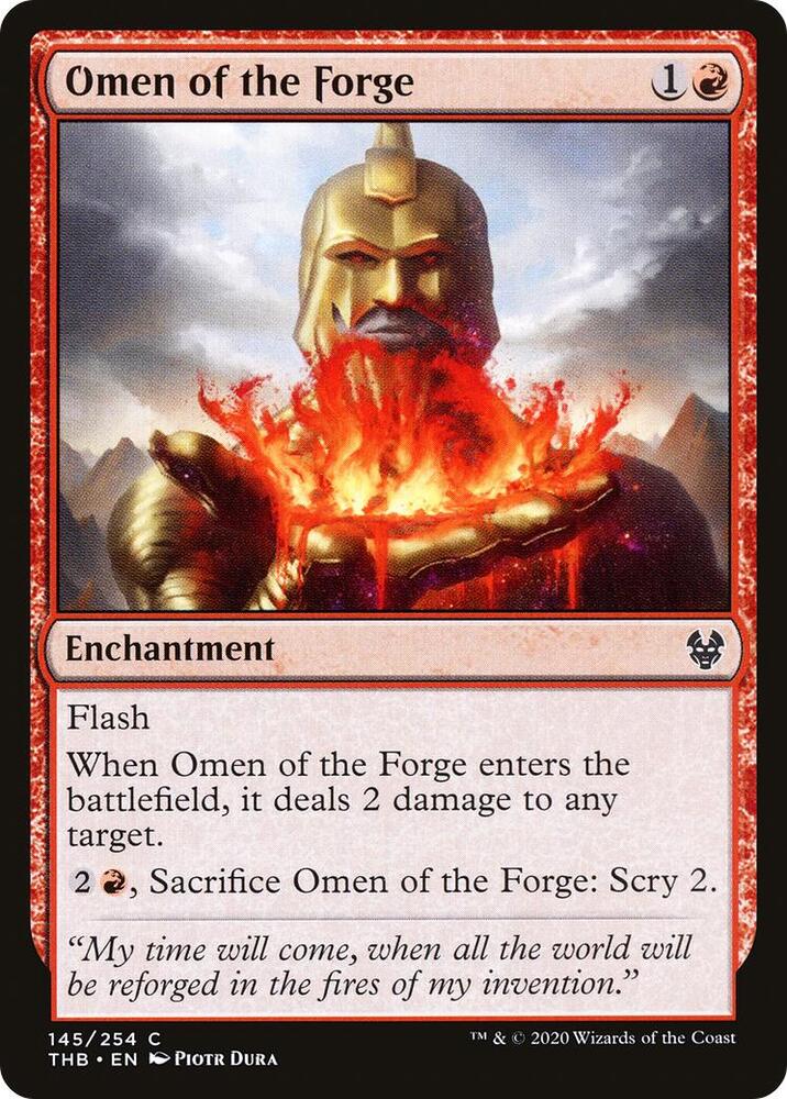 Omen of the Forge 145 card from Theros Beyond Death