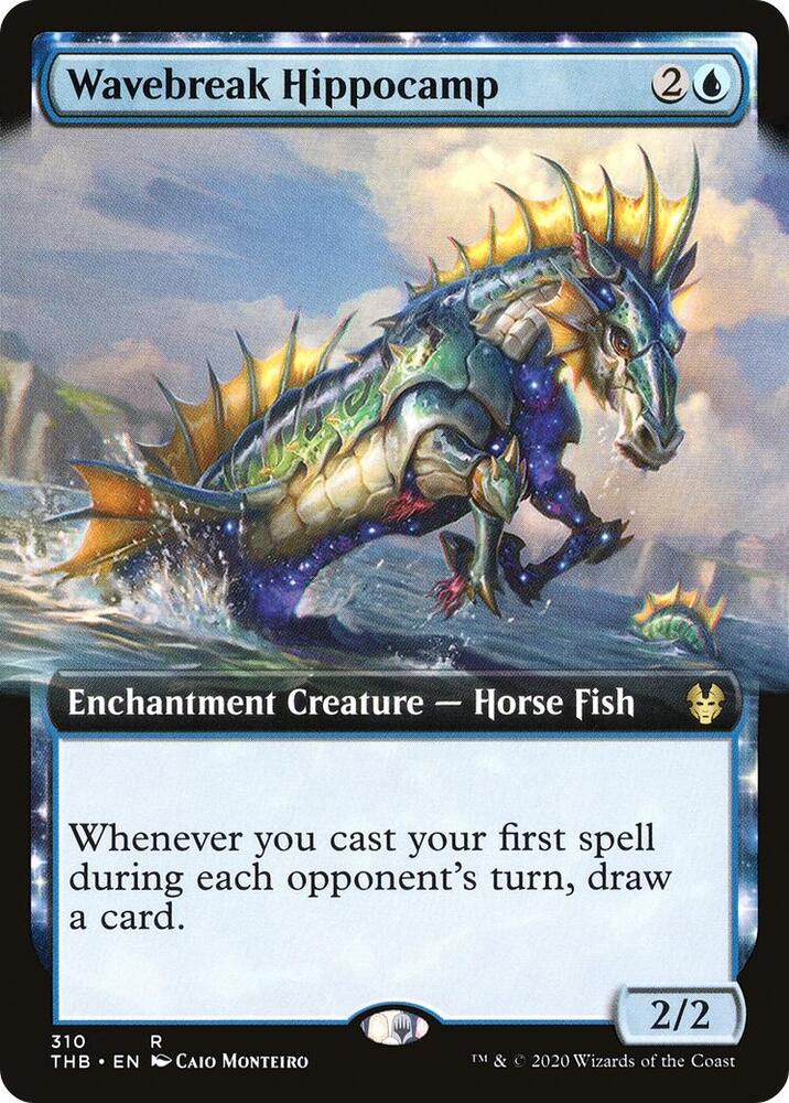 Wavebreak Hippocamp (Extended Art) 310 card from Theros Beyond Death