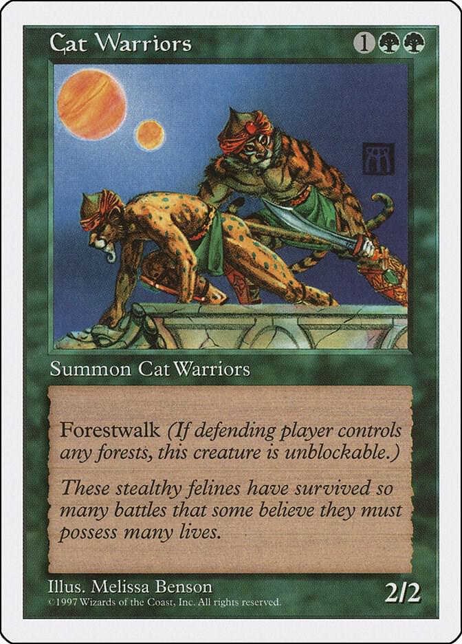 Cat Warriors card from Fifth Edition