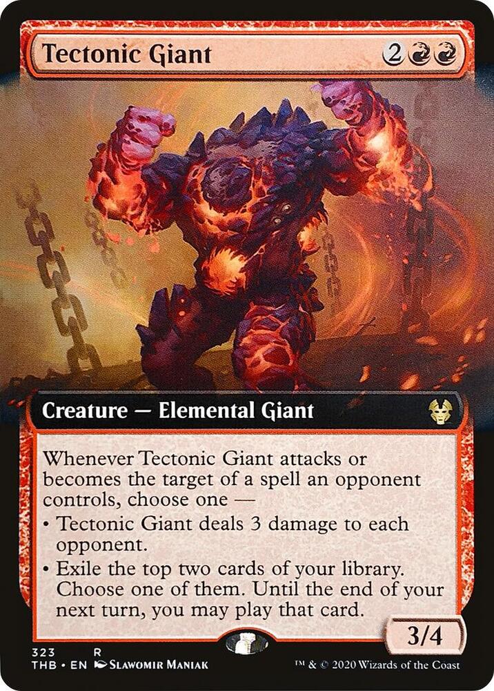 Tectonic Giant (Extended Art) 323 card from Theros Beyond Death