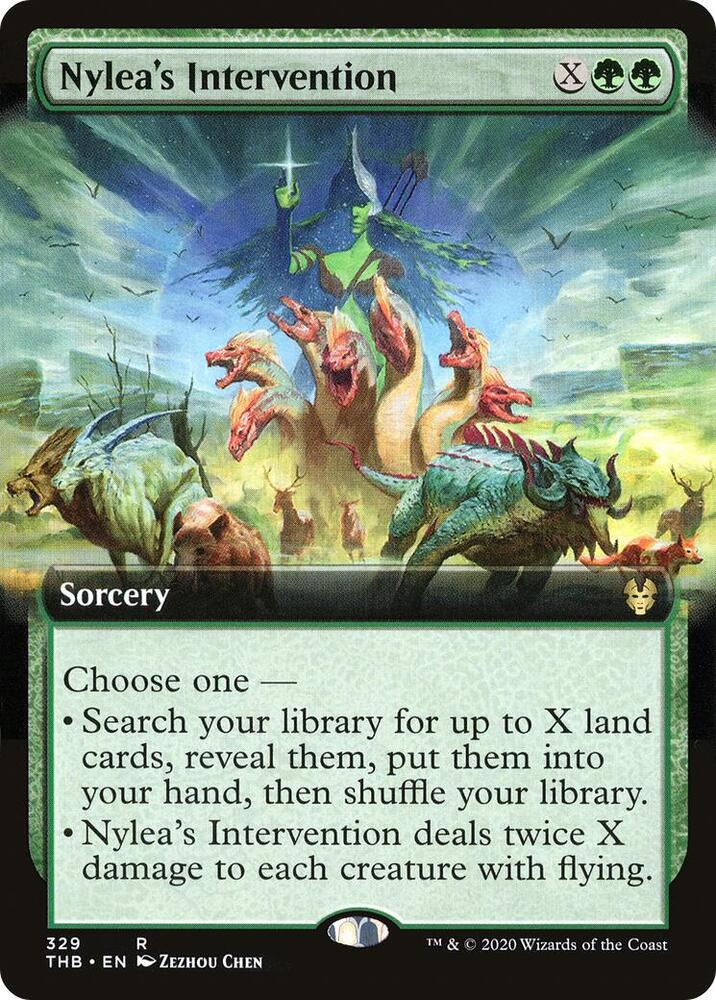 Nylea's Intervention (Extended Art) 329 card from Theros Beyond Death