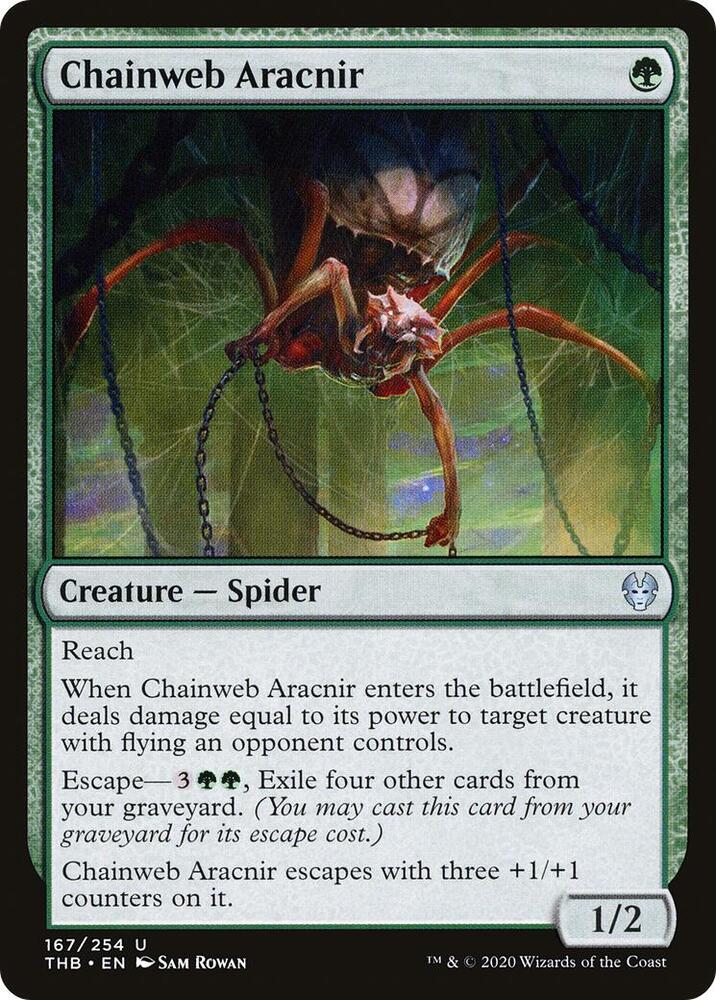 Chainweb Aracnir 167 card from Theros Beyond Death