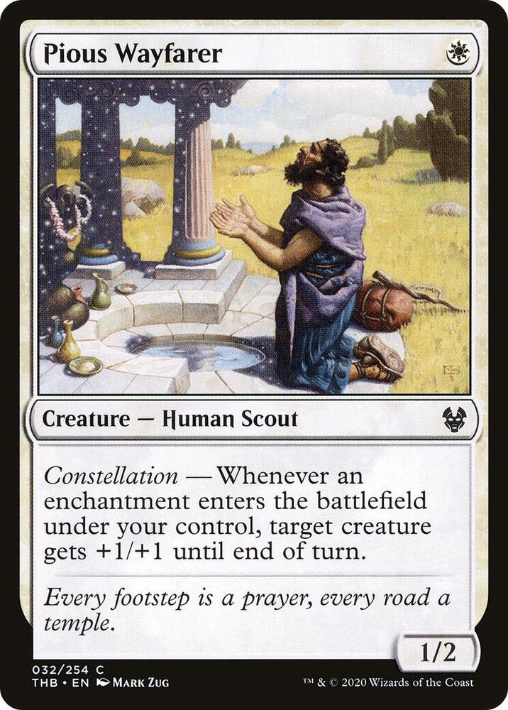Pious Wayfarer 32 card from Theros Beyond Death