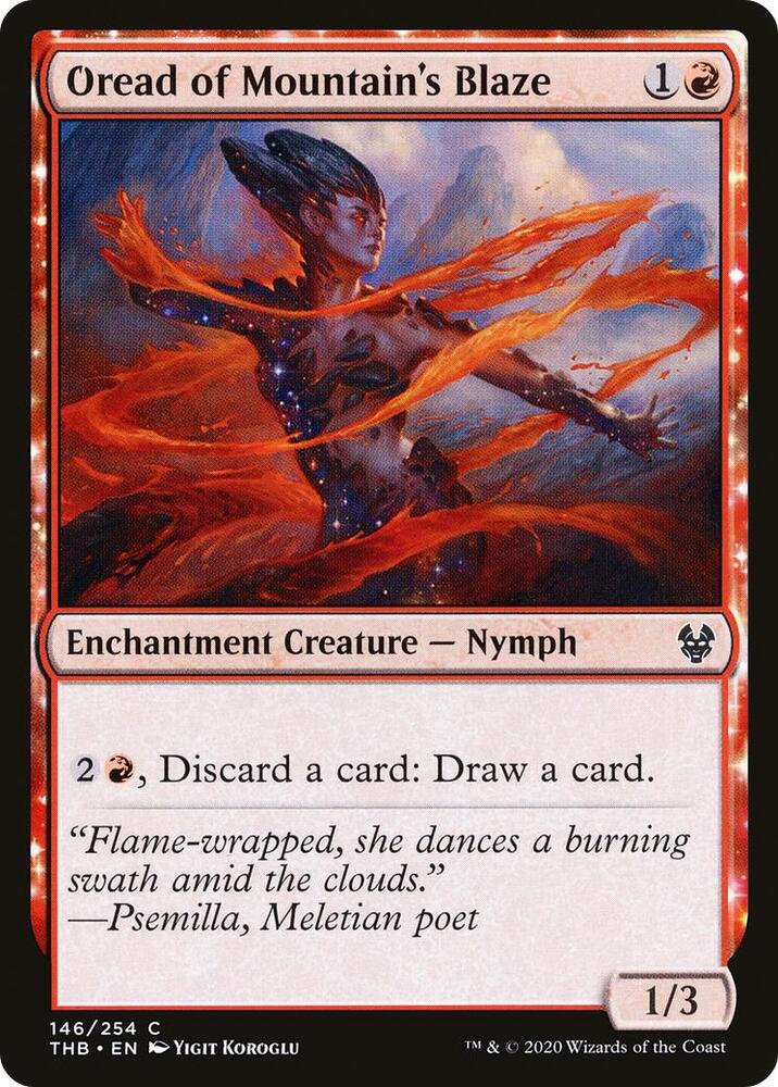 Oread of Mountain's Blaze 146 card from Theros Beyond Death