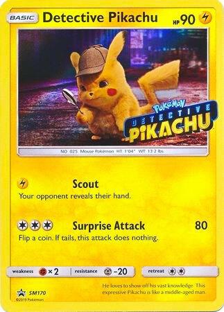 Detective Pikachu (Stamped) SM170 card from SM Promos