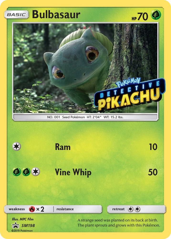 Bulbasaur (Detective Pikachu Stamped) SM198 card from SM Promos