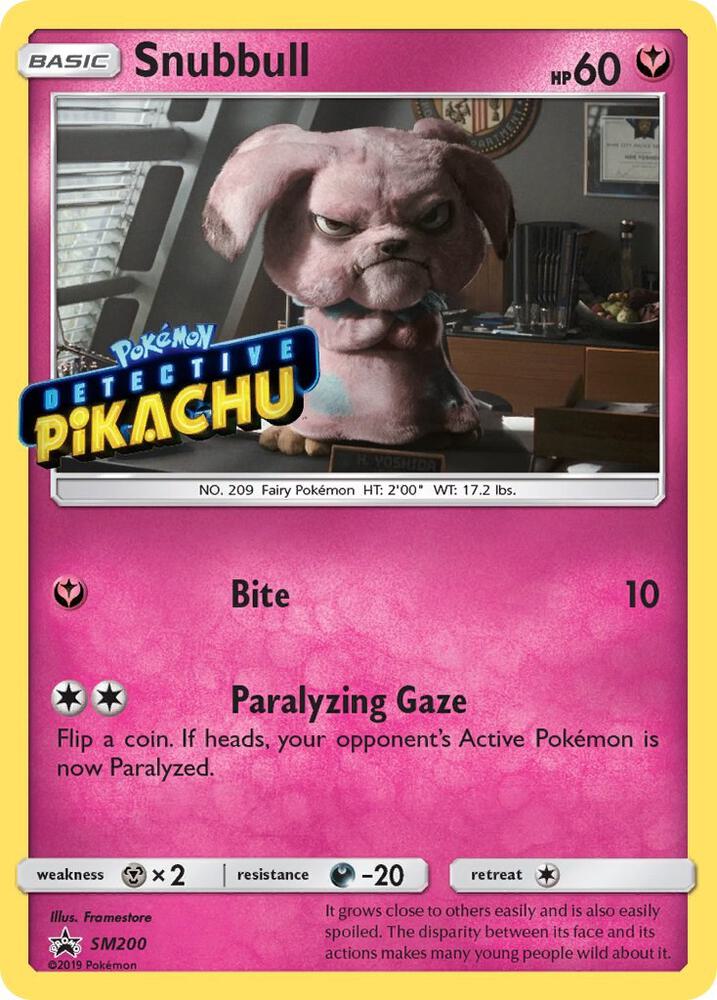Snubbull (Detective Pikachu Stamped) SM200 card from SM Promos