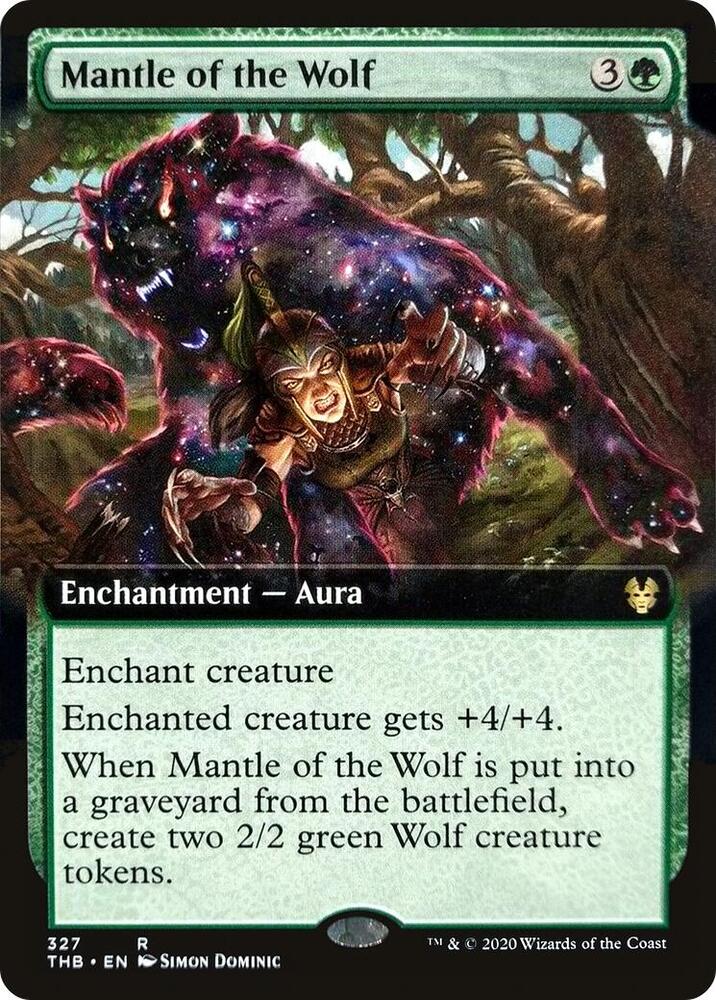 Mantle of the Wolf (Extended Art) 327 card from Theros Beyond Death