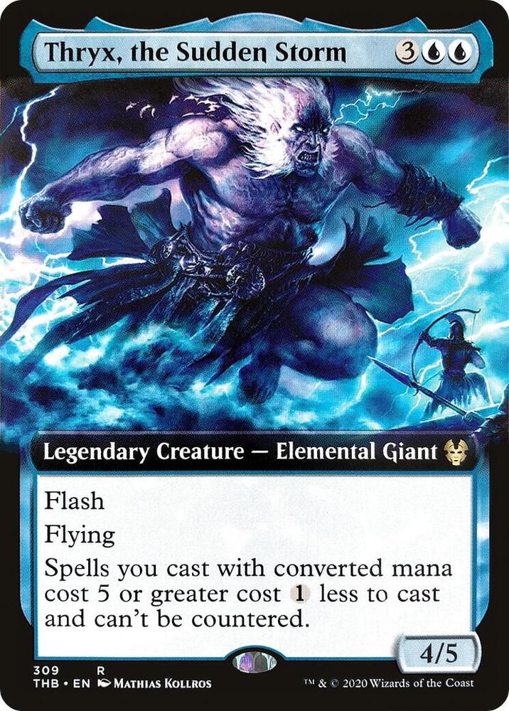 Thryx, the Sudden Storm (Extended Art) 309 card from Theros Beyond Death