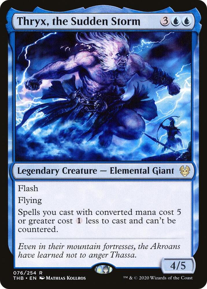 Thryx, the Sudden Storm 76 card from Theros Beyond Death