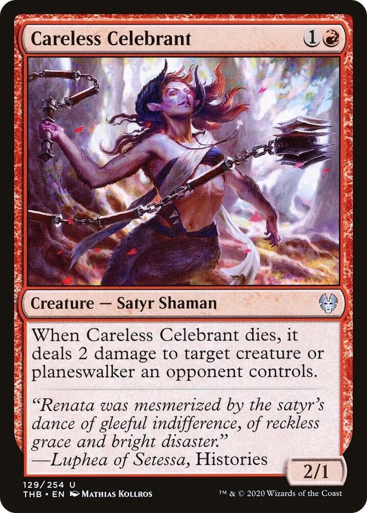 Careless Celebrant 129 card from Theros Beyond Death