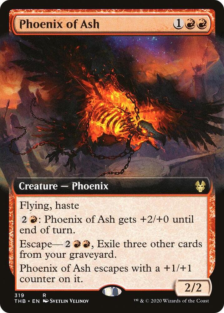 Phoenix of Ash (Extended Art) 319 card from Theros Beyond Death