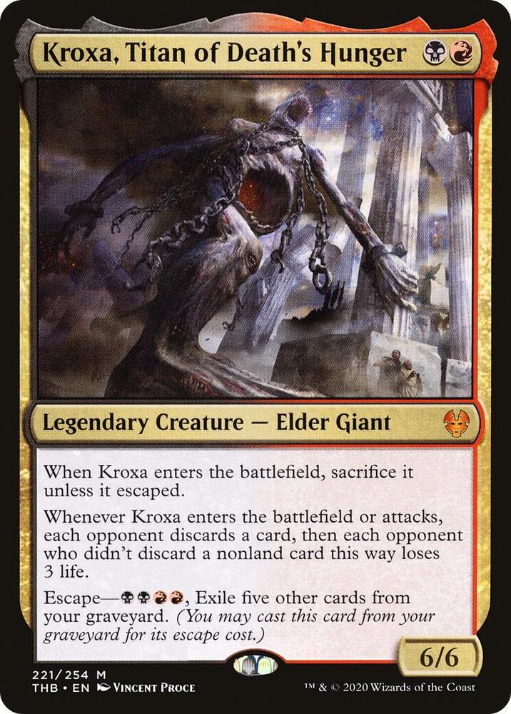 Kroxa, Titan of Death's Hunger 221 card from Theros Beyond Death