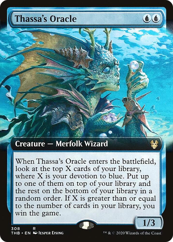 Thassa's Oracle (Extended Art) 308 card from Theros Beyond Death