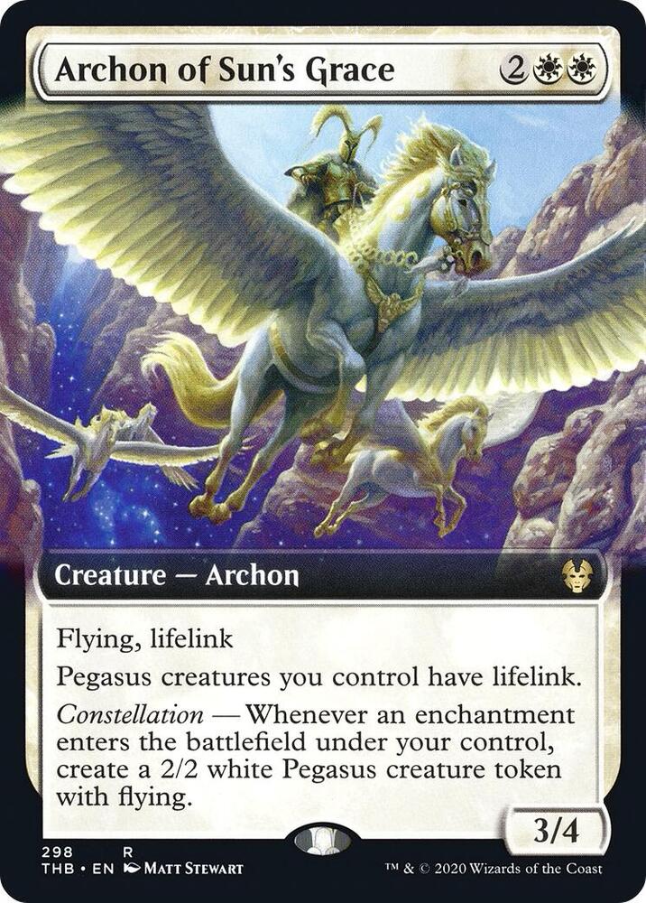 Archon of Sun's Grace (Extended Art) 298 card from Theros Beyond Death