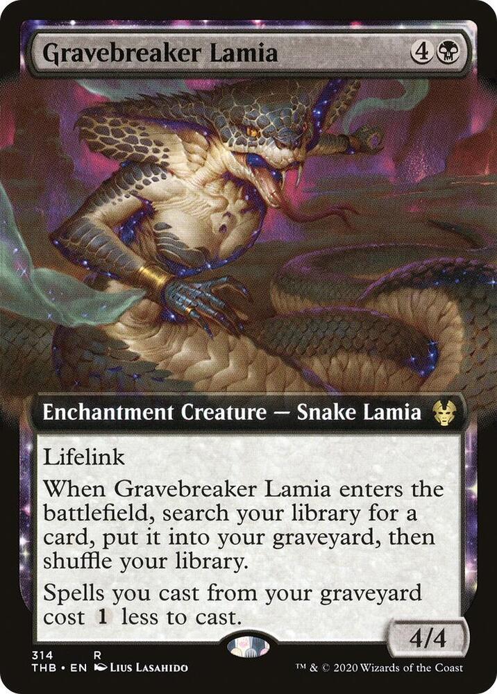 Gravebreaker Lamia (Extended Art) 314 card from Theros Beyond Death