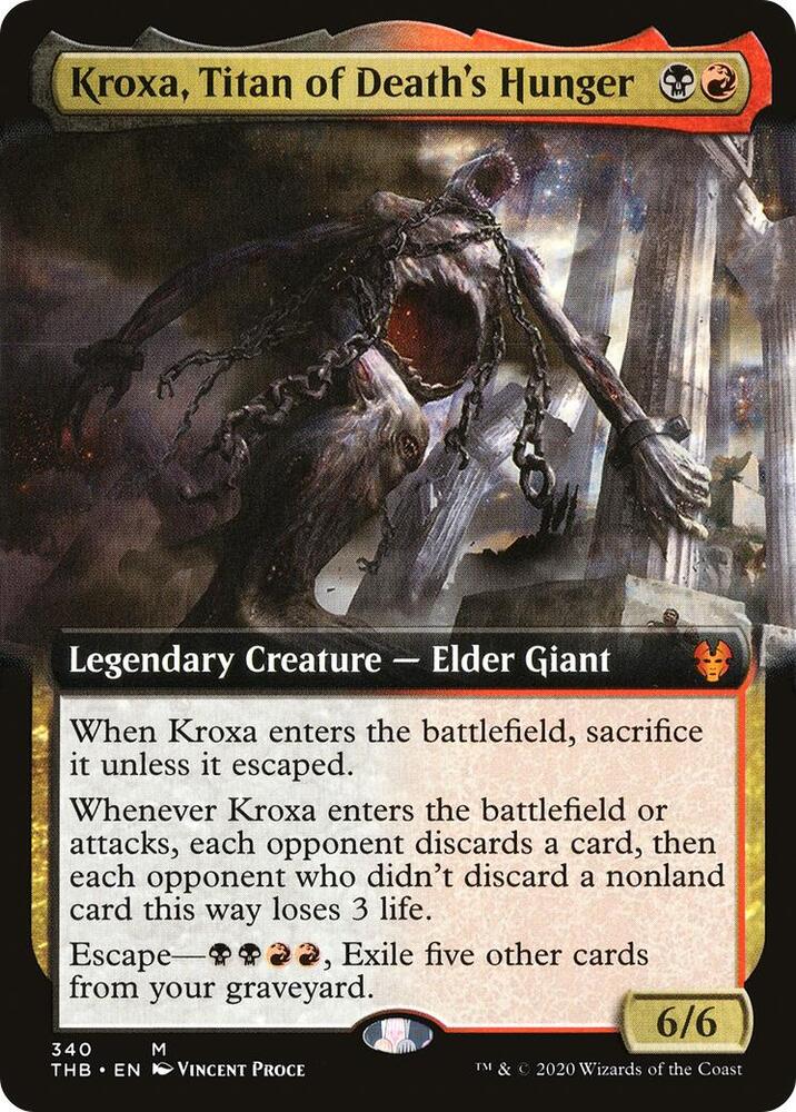 Kroxa, Titan of Death's Hunger (Extended Art) 340 card from Theros Beyond Death