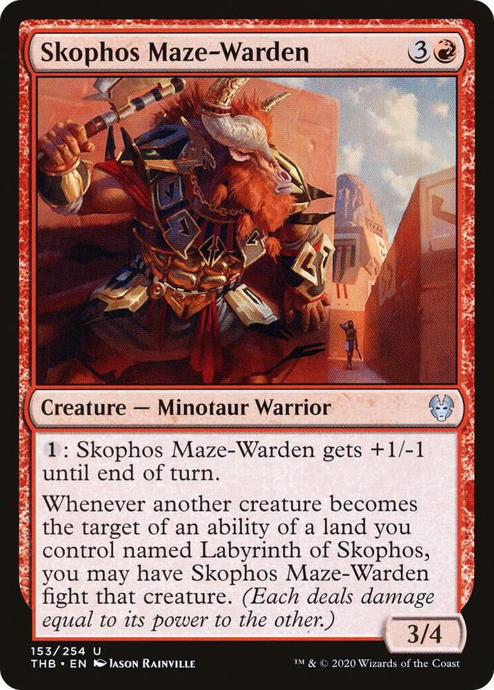 Skophos Maze-Warden 153 card from Theros Beyond Death