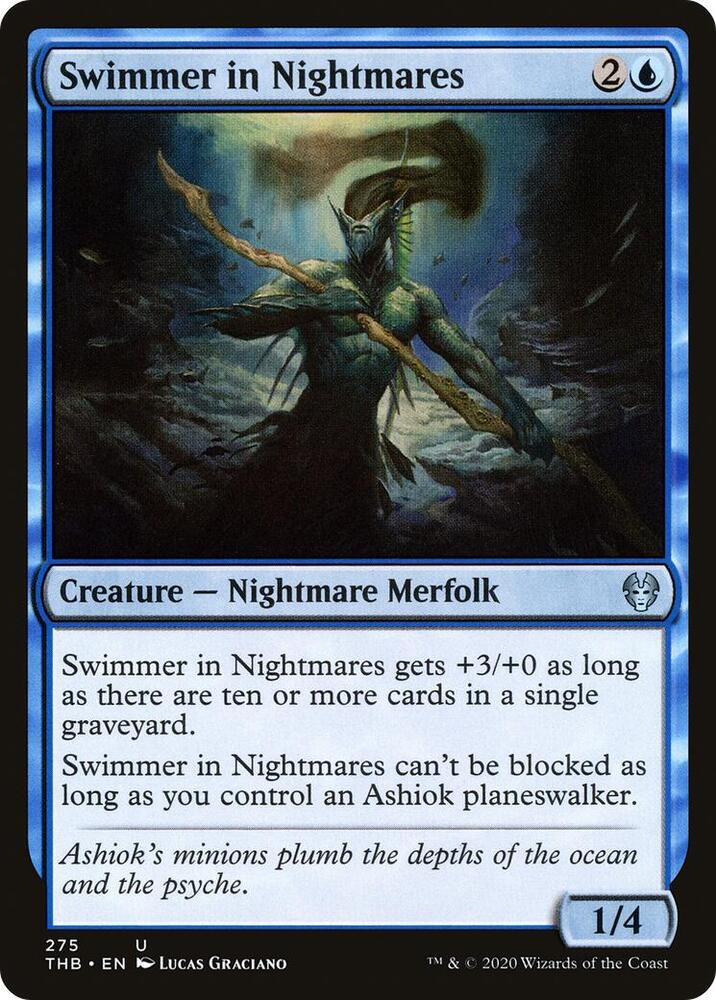 Swimmer in Nightmares 275 card from Theros Beyond Death