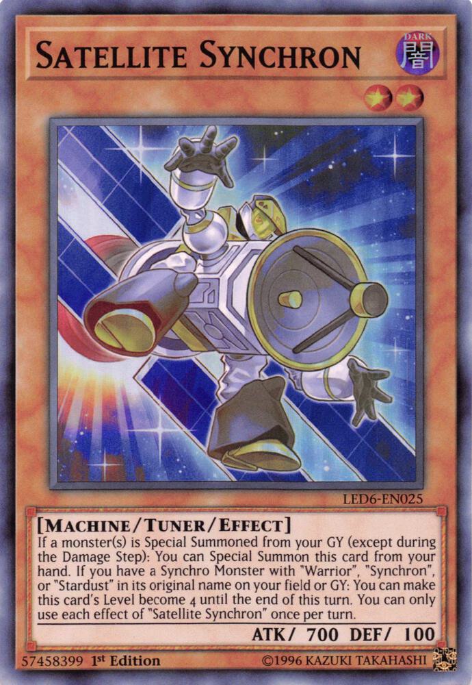 Satellite Synchron LED6-EN025 card from Legendary Duelists: Magical Hero