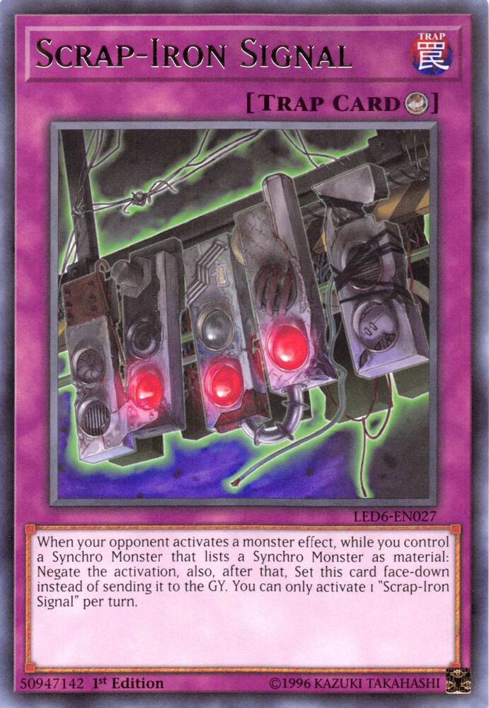 Scrap-Iron Signal LED6-EN027 card from Legendary Duelists: Magical Hero