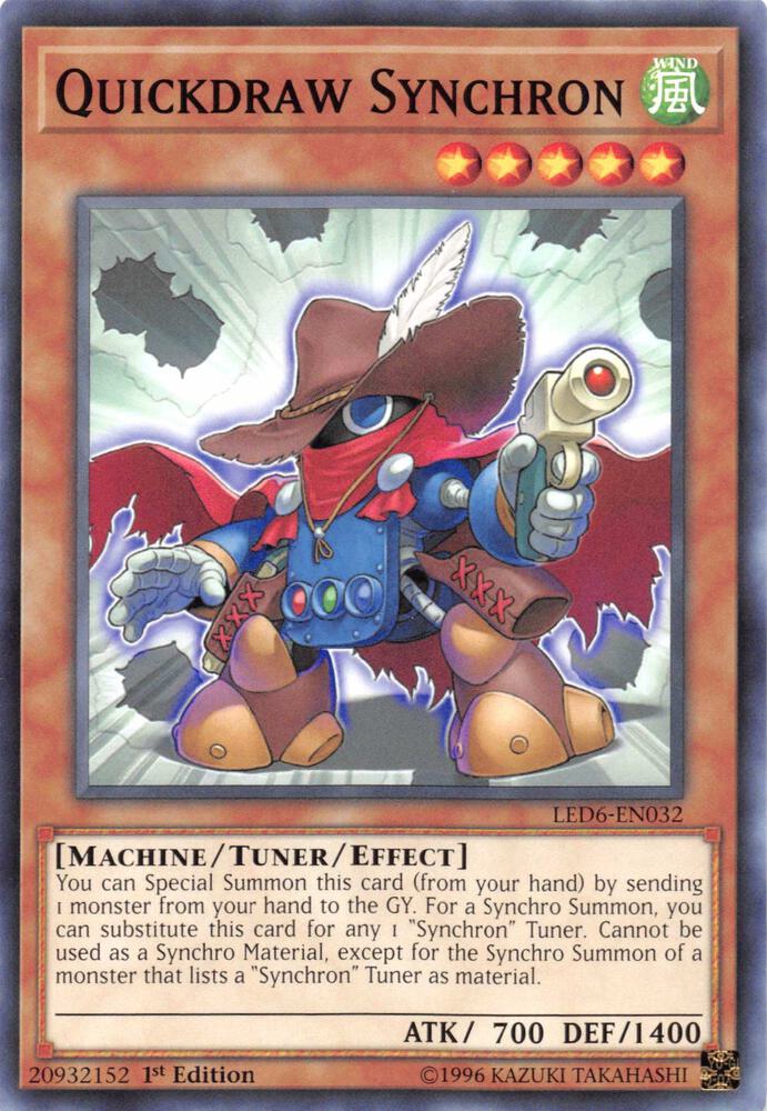 Quickdraw Synchron LED6-EN032 card from Legendary Duelists: Magical Hero