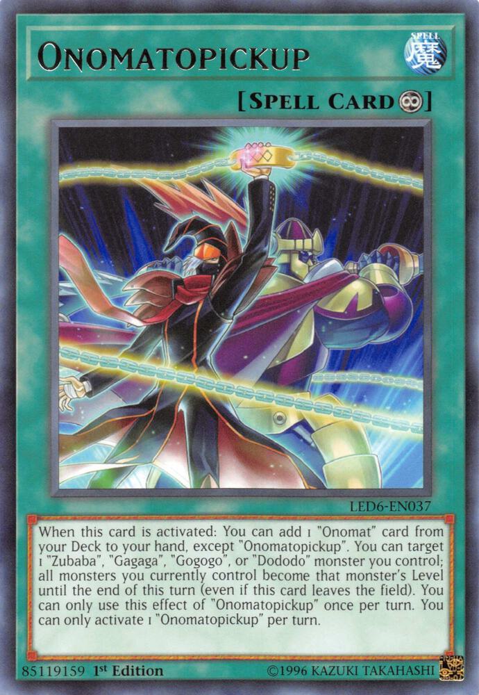 Onomatopickup LED6-EN037 card from Legendary Duelists: Magical Hero