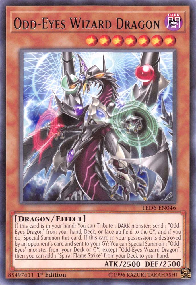 Odd-Eyes Wizard Dragon LED6-EN046 card from Legendary Duelists: Magical Hero