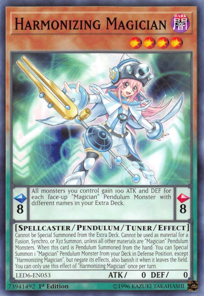 Harmonizing Magician LED6-EN053 card from Legendary Duelists: Magical Hero