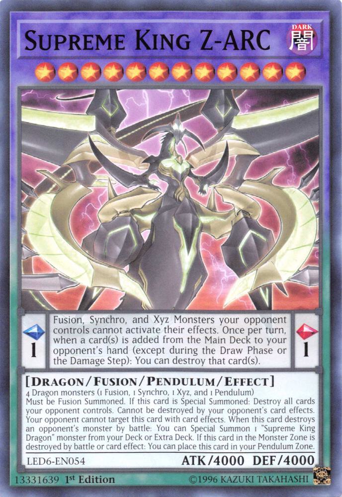 Supreme King Z-ARC LED6-EN054 card from Legendary Duelists: Magical Hero