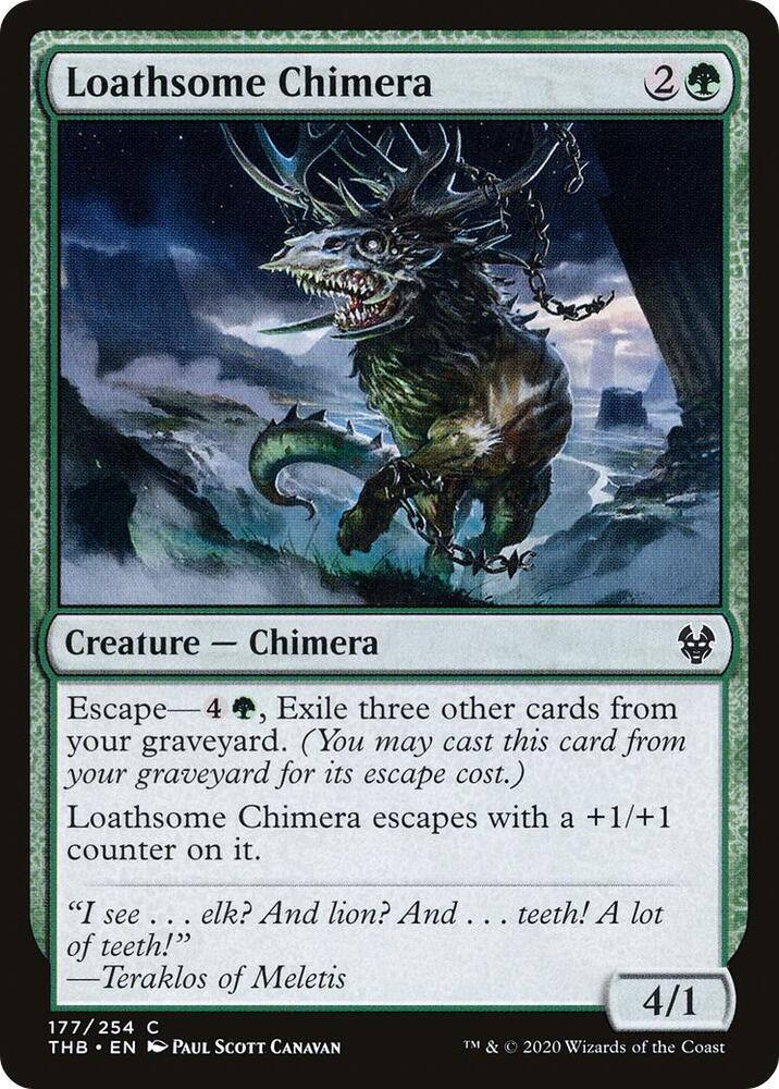 Loathsome Chimera 177 card from Theros Beyond Death