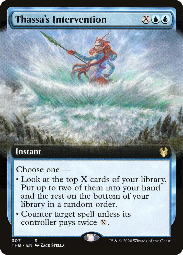 Thassa's Intervention (Extended Art) 307 card from Theros Beyond Death