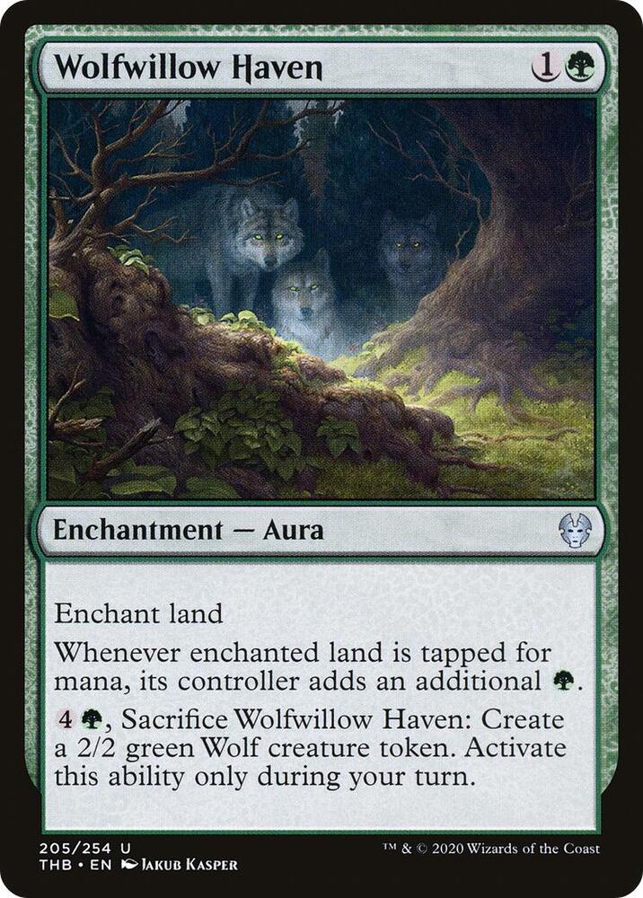Wolfwillow Haven 205 card from Theros Beyond Death