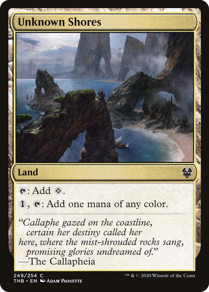 Unknown Shores 249 card from Theros Beyond Death