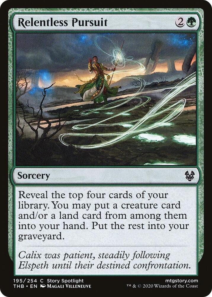 Relentless Pursuit 195 card from Theros Beyond Death