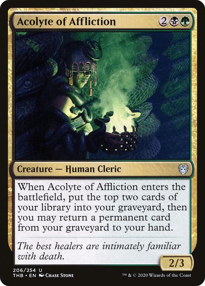 Acolyte of Affliction 206 card from Theros Beyond Death