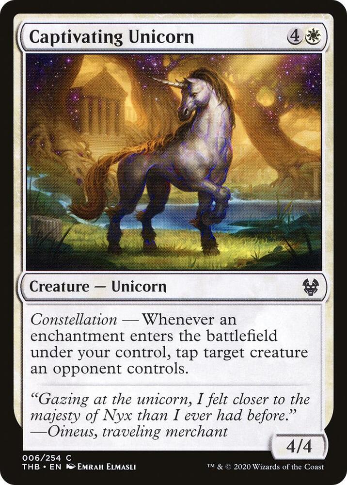 Captivating Unicorn 6 card from Theros Beyond Death