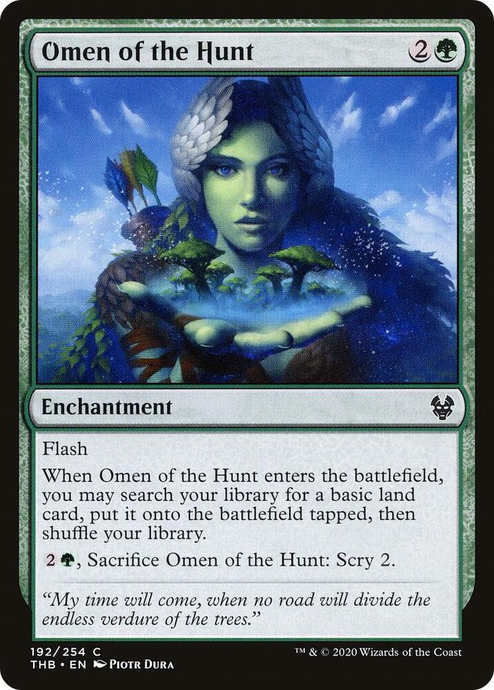Omen of the Hunt 192 card from Theros Beyond Death