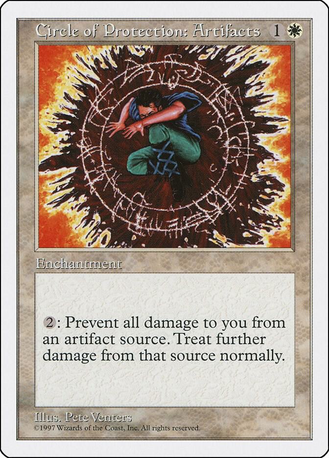 Circle of Protection: Artifacts card from Fifth Edition