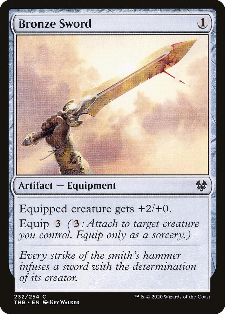 Bronze Sword 232 card from Theros Beyond Death