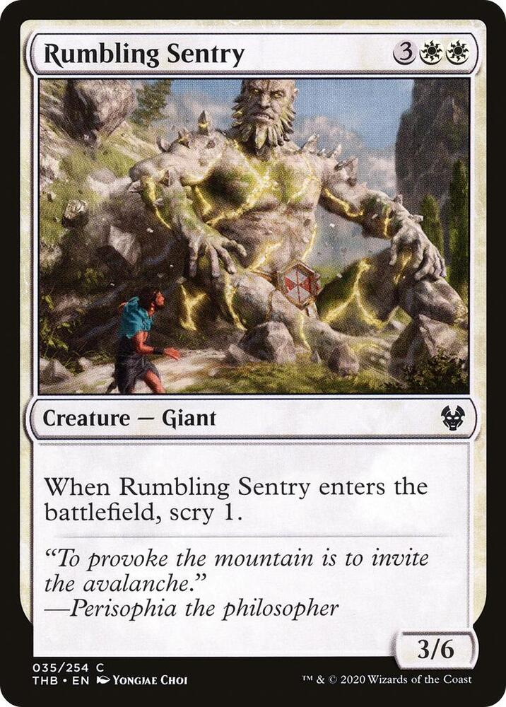 Rumbling Sentry 35 card from Theros Beyond Death